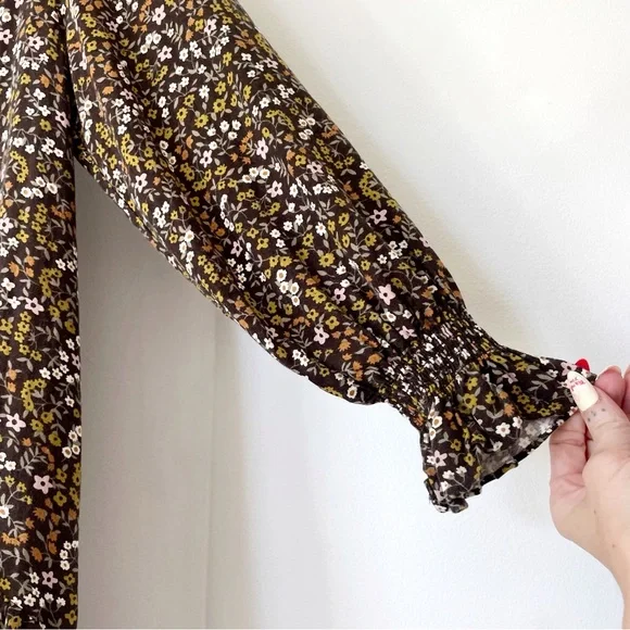 Rylee + Cru Dark Floral Hazel Shift Dress | Small - Picture 4 of 8